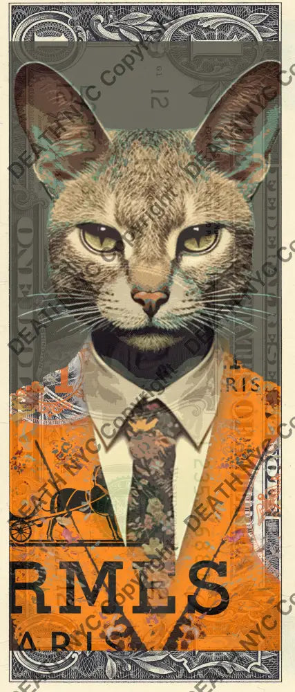 Auction USD $1 Original artwork 011124$13 cat Art Print