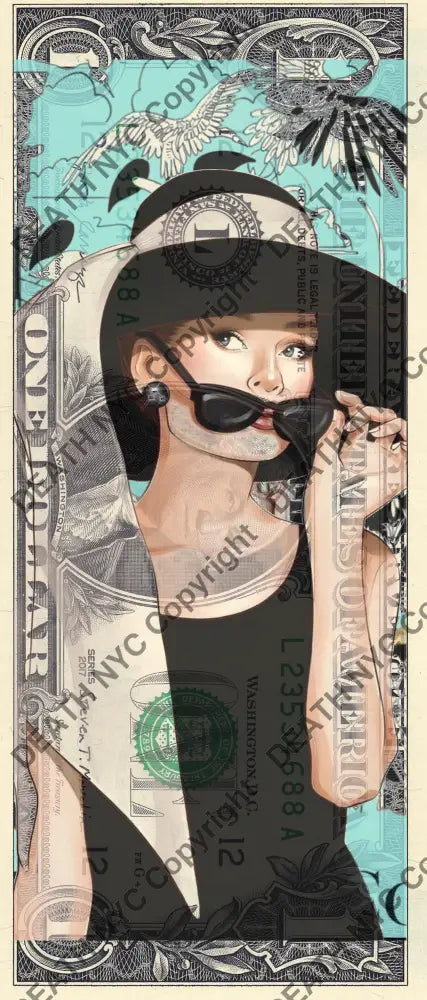 Auction USD $1 Original artwork 011124$6 audrey - Art Print