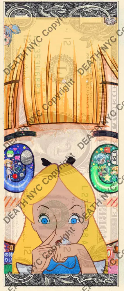 Auction USD $1 Original artwork 011225$1 alice - Art Print