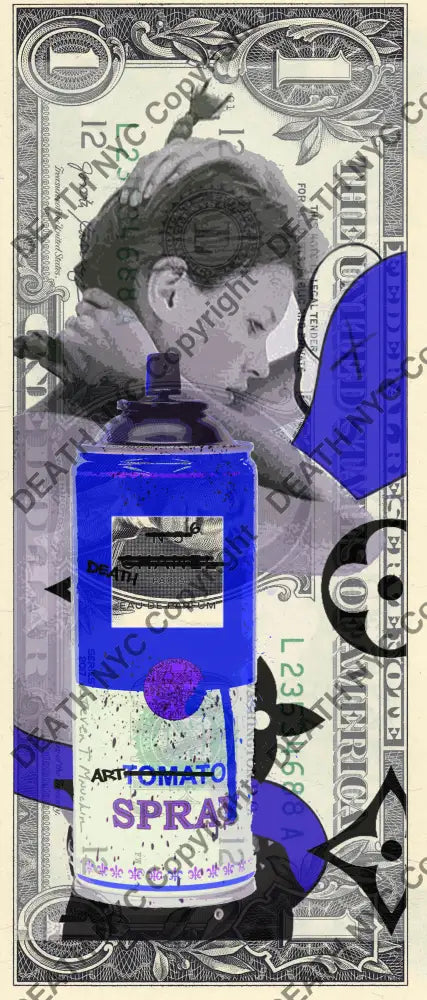 Auction USD $1 Original artwork 030922$13 spray - Art Print