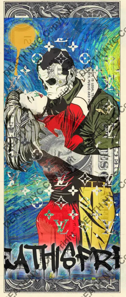 Auction USD $1 Original artwork 040223$13 d face - Art Print