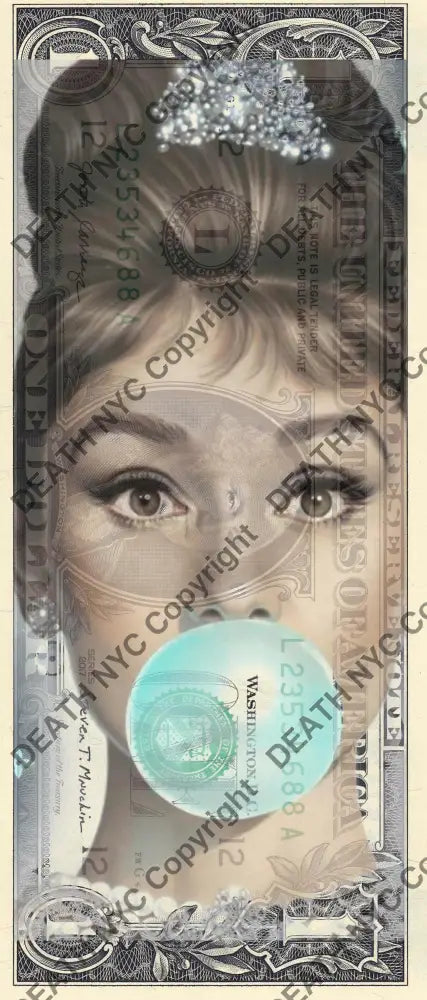 Auction USD $1 Original artwork 040926$10 audrey - Art Print
