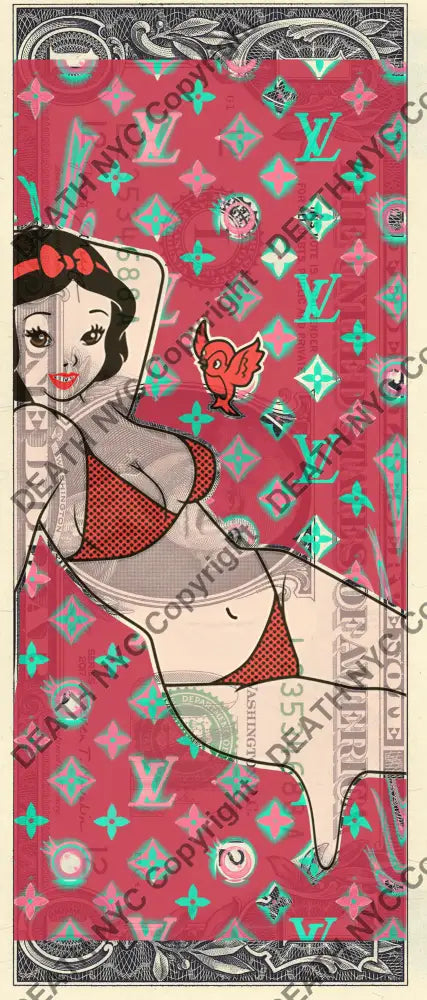 Auction USD $1 Original artwork 050823$20 snow - Art Print