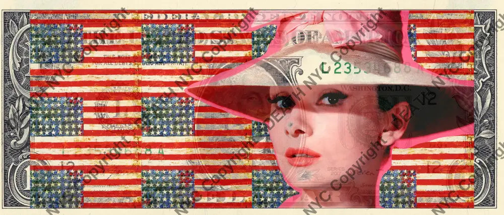 Auction USD $1 Original artwork 050923$1 audrey - Art Print