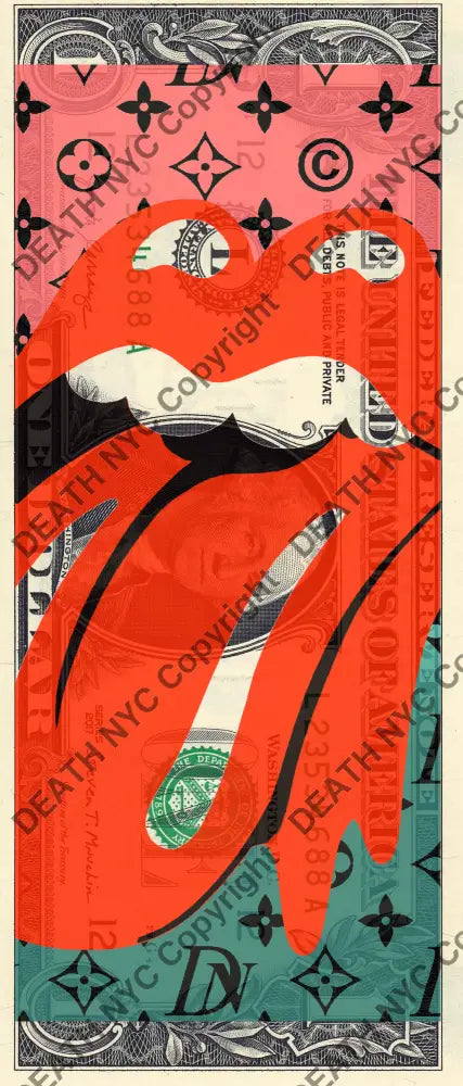 Auction USD $1 Original artwork 060322$29 stone - Art Print