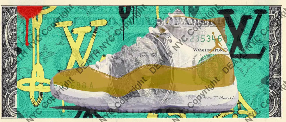 Auction USD $1 Original artwork 061222$1 sneak - Art Print