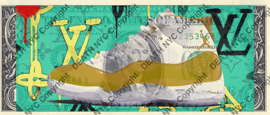 Auction USD $1 Original artwork 061222$1 sneak - Art Print