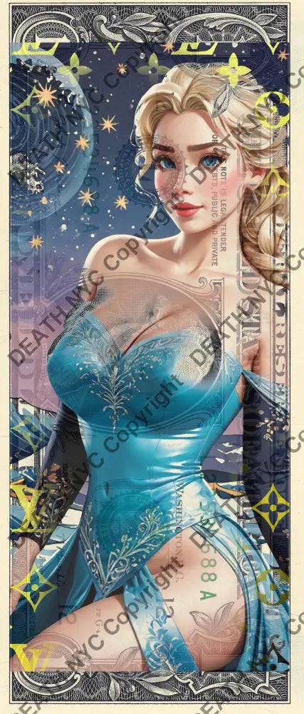 Auction USD $1 Original artwork 090524$5 els - Art Print