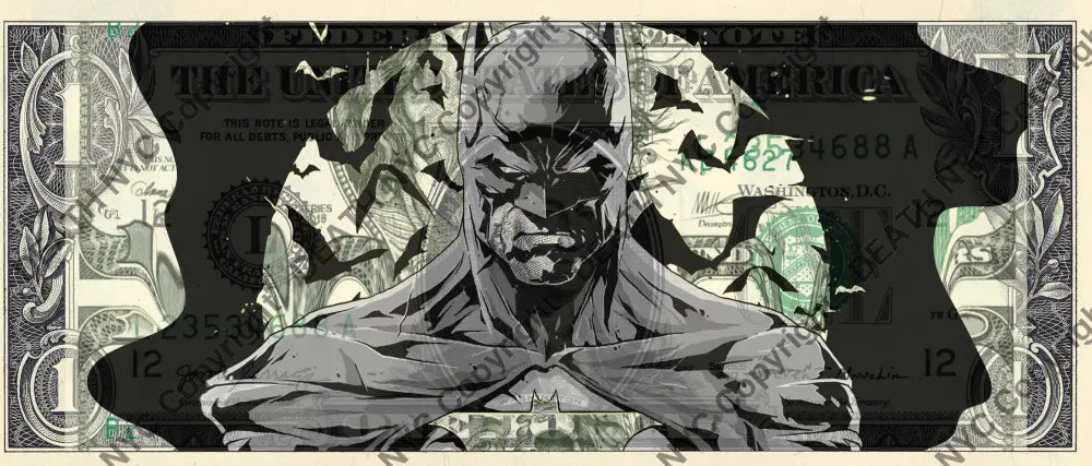 Auction USD $1 Original artwork 090923$5 bat - Art Print