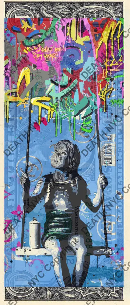 Auction USD $1 Original artwork 100226$2 bank Art Print