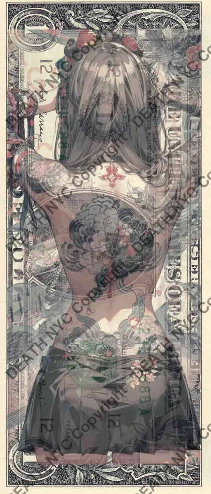 Auction USD $1 Original artwork 100326$10 tattoo Art Print