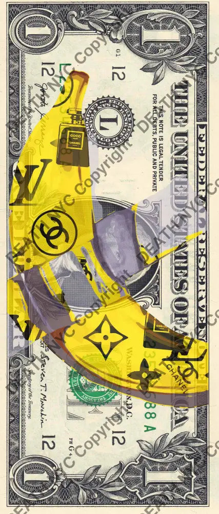 Auction USD $1 Original artwork 100326$3 banana Art Print