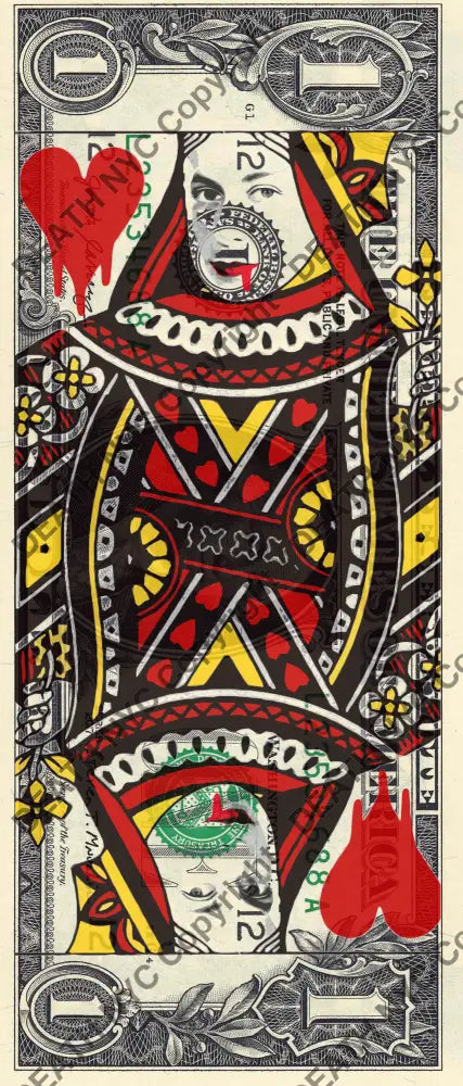 Auction USD $1 Original artwork 110223$14 poker - Art Print