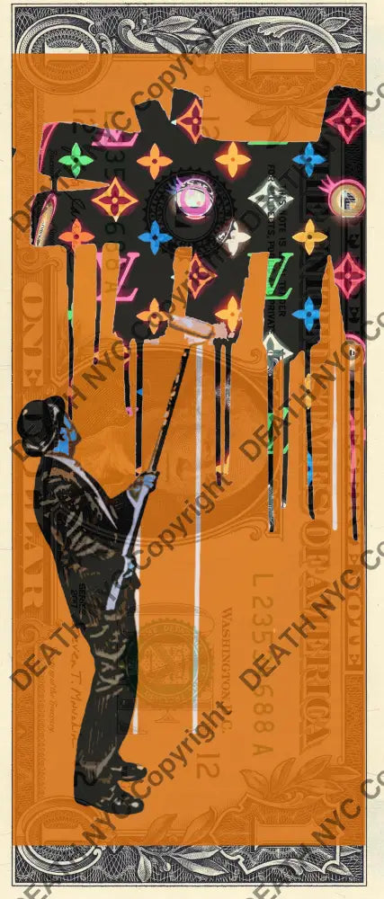 Auction USD $1 Original artwork 110324$5 bank Art Print