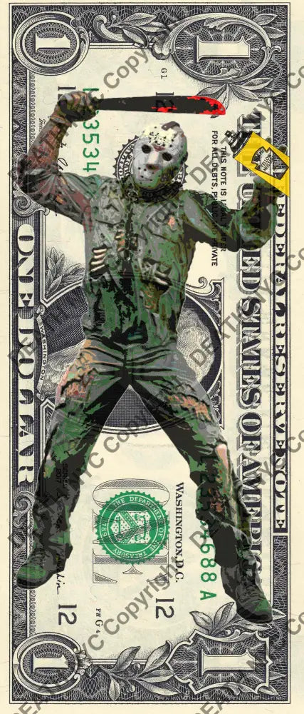 Auction USD $1 Original artwork 120122$2 jason - Art Print