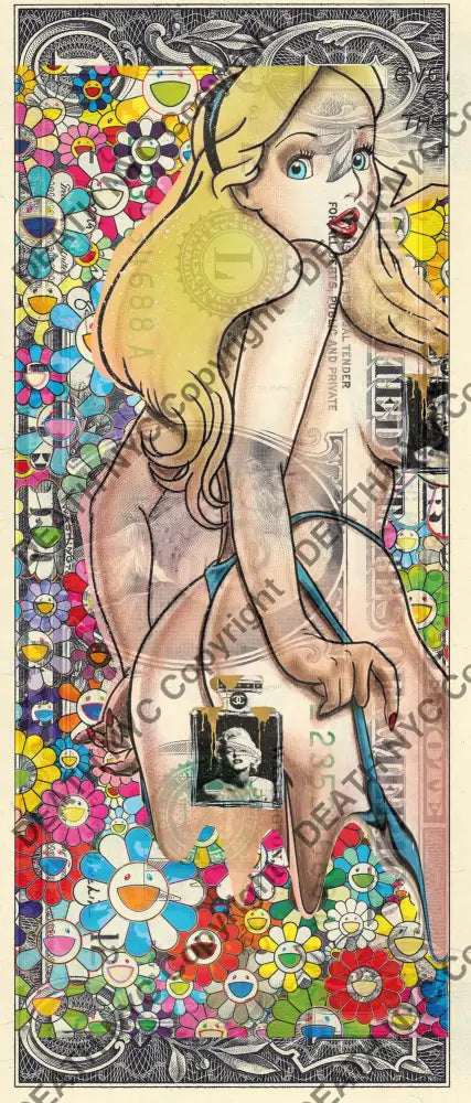 Auction USD $1 Original artwork 120723$10 alice - Art Print