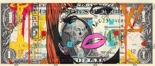 Auction USD $1 Original artwork 130523$19 girl - Art Print