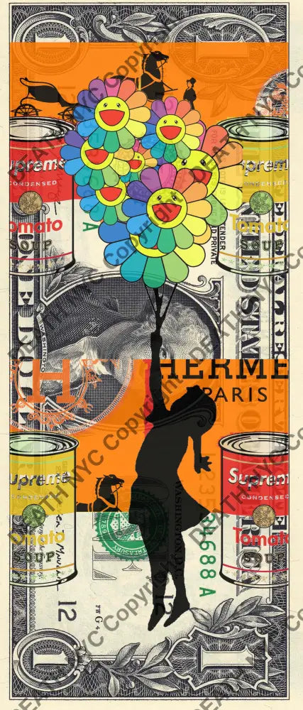 Auction USD $1 Original artwork 130523$2 bank - Art Print