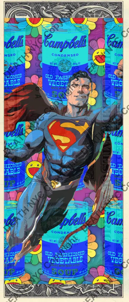 Auction USD $1 Original artwork 130922$25 superman - Art Print
