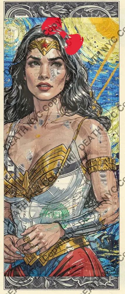 Auction USD $1 Original artwork 130924$5 wonder - Art Print