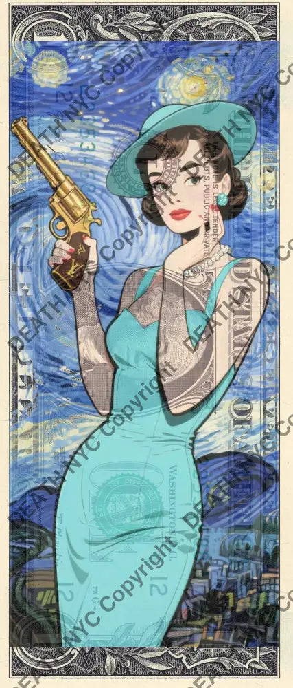 Auction USD $1 Original artwork 150126$18 audrey Art Print