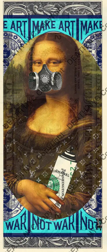 Auction USD $1 Original artwork 160123$6 mona - Art Print
