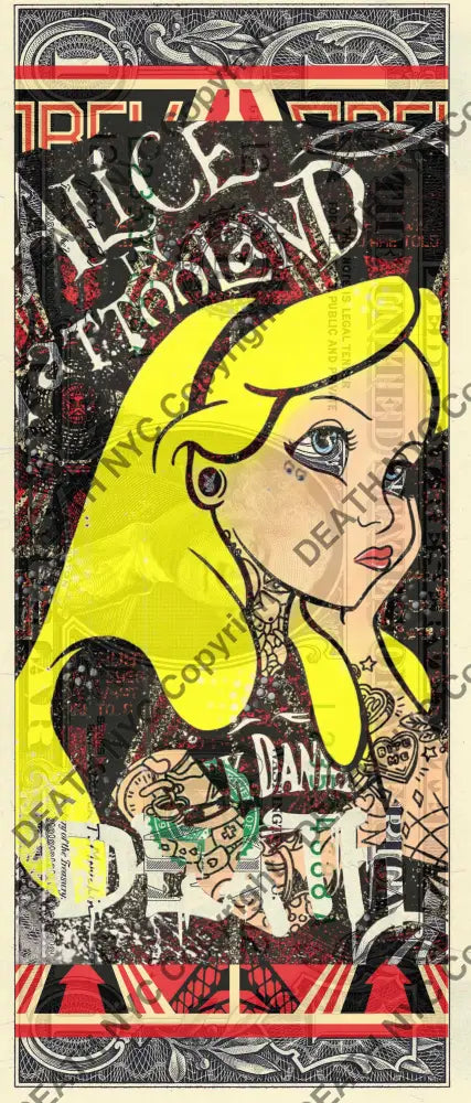 Auction USD $1 Original artwork 161125$1 alice Art Print