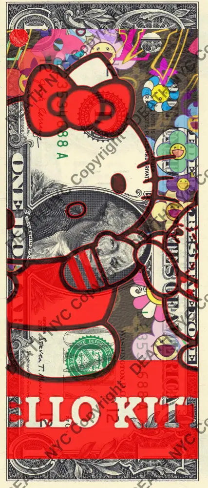 Auction USD $1 Original artwork 161225$5 kitty Art Print