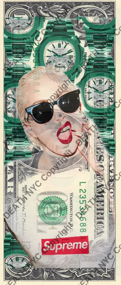 Auction USD $1 Original artwork 170324$20 ga ga Art Print