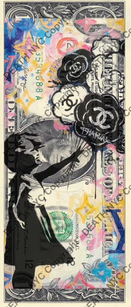 Auction USD $1 Original artwork 170426$10 bank - Art Print