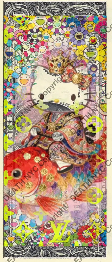 Auction USD $1 Original artwork 170426$12 kitty - Art Print