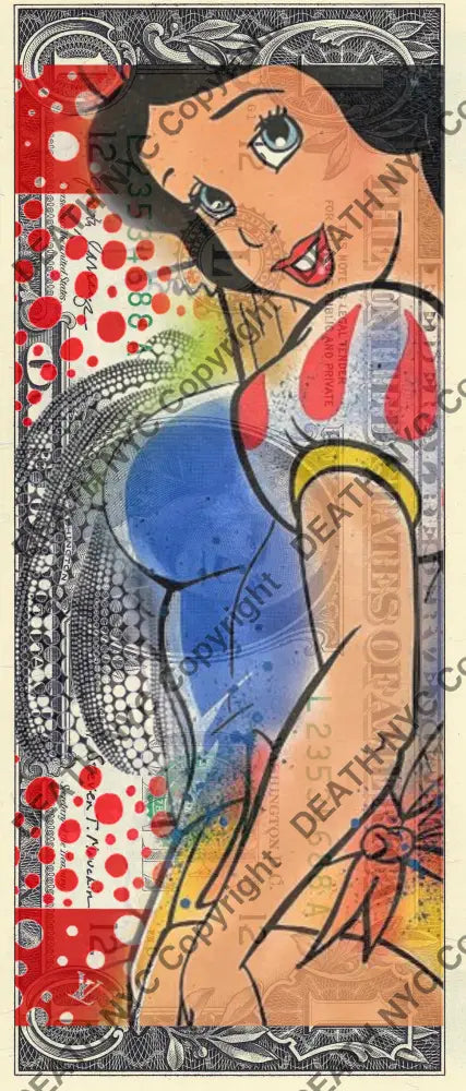Auction USD $1 Original artwork 170426$2 snow - Art Print