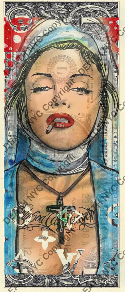 Auction USD $1 Original artwork 170426$5 monr - Art Print