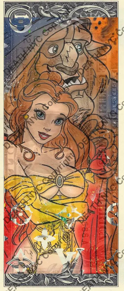 Auction USD $1 Original artwork 170426$6 belle - Art Print