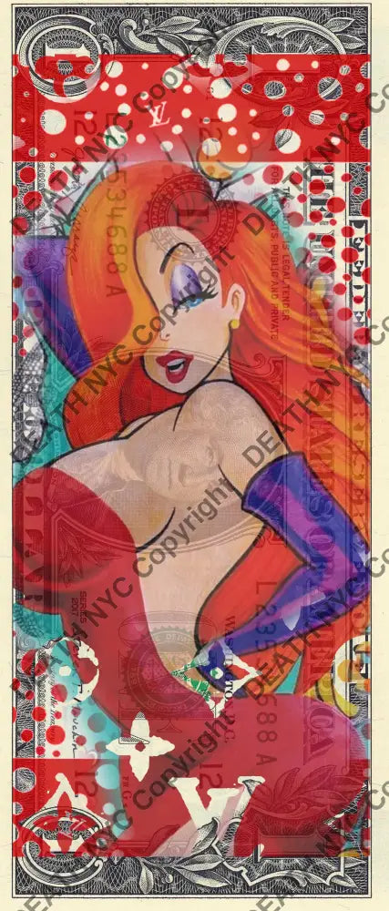 Auction USD $1 Original artwork 170426$7 sexy - Art Print