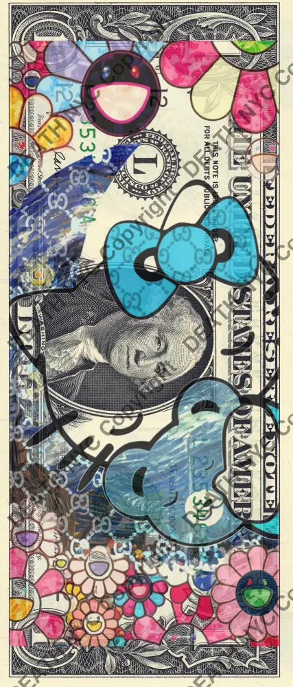 Auction USD $1 Original artwork 170426$9 kitty - Art Print