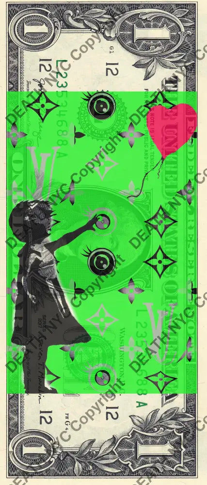 Auction USD $1 Original artwork 170822$17 bank Art Print
