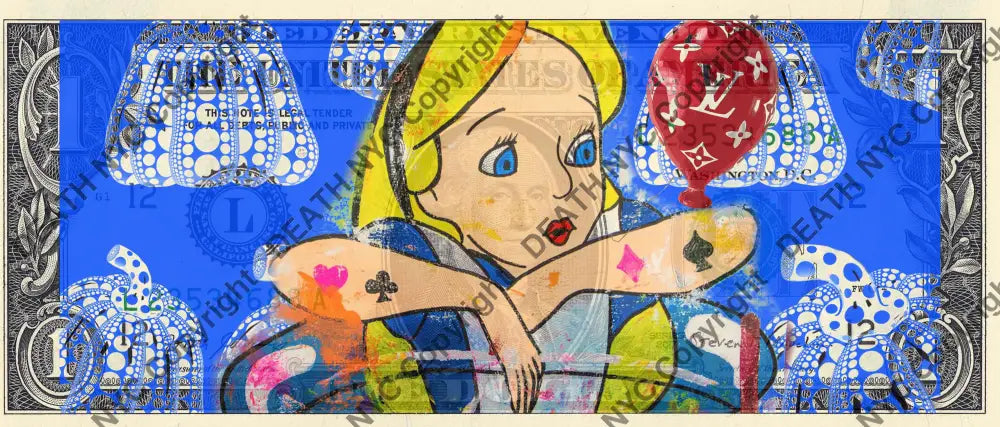 Auction USD $1 Original artwork 180224$12 alice - Art Print