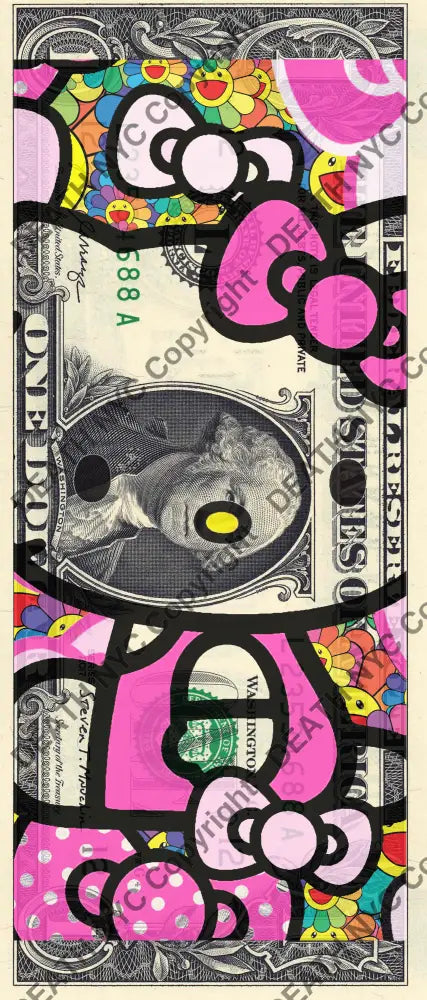 Auction USD $1 Original artwork 190422$23 kitty Art Print