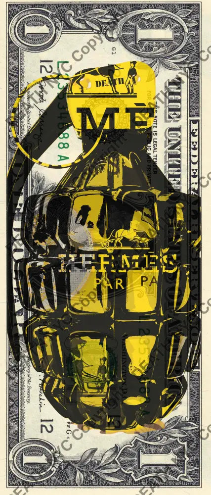 Auction USD $1 Original artwork 190823$21 bomb - Art Print