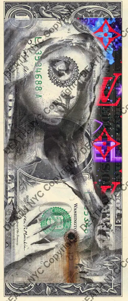 Auction USD $1 Original artwork 191224$11 bank - Art Print