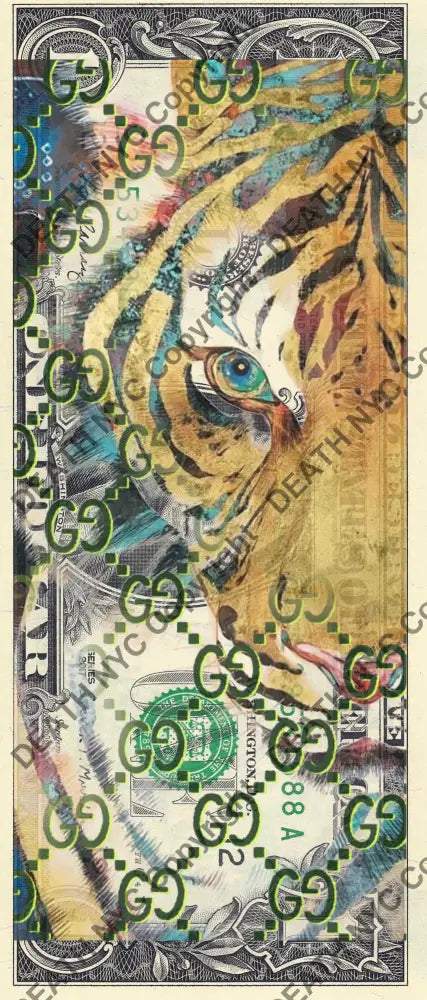 Auction USD $1 Original artwork 200125$8 tiger - Art Print