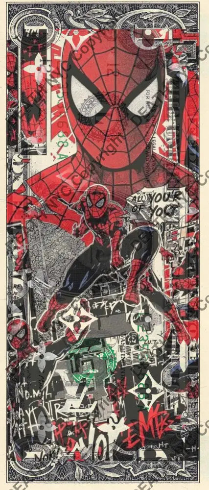 Auction USD $1 Original artwork 200926$2 spider - Art Print
