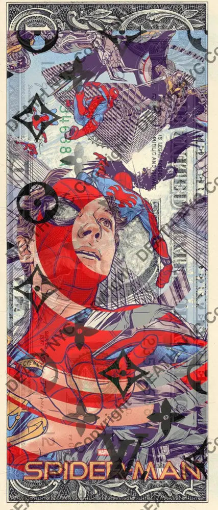 Auction USD $1 Original artwork 200926$3 spider - Art Print