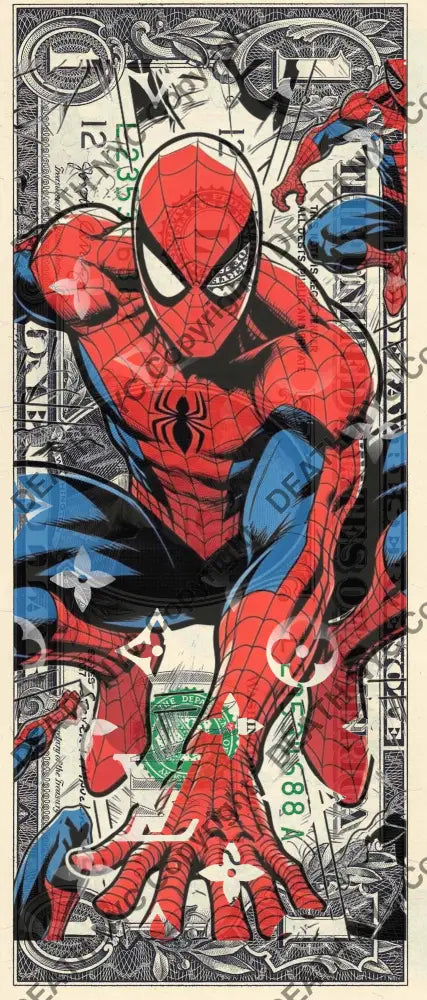 Auction USD $1 Original artwork 200926$1 spider - Art Print