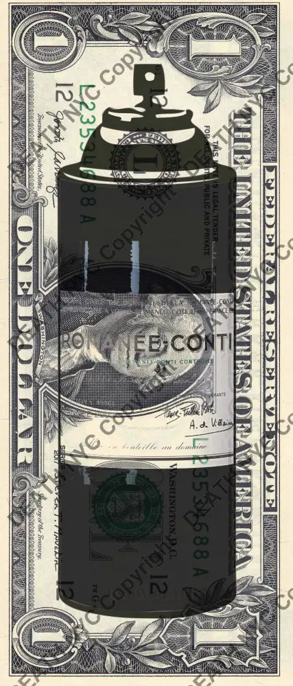 Auction USD $1 Original artwork 211125$1 spr ay Art Print