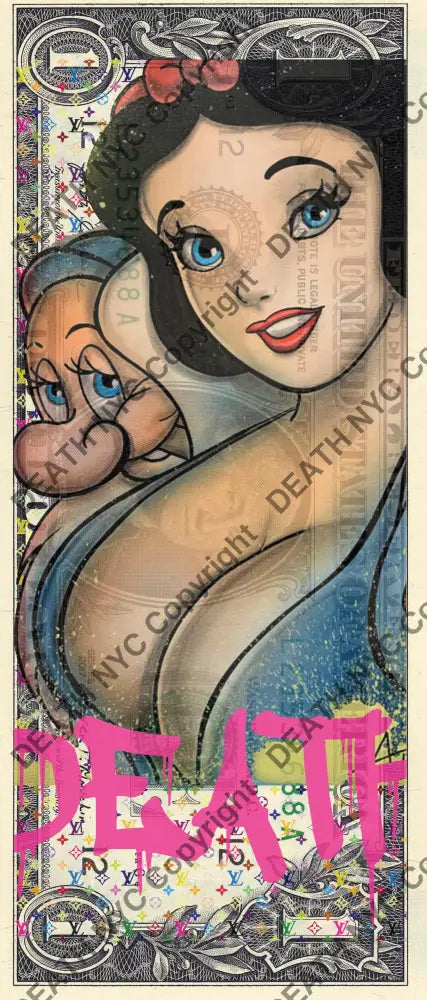 Auction USD $1 Original artwork 220623$15 snow - Art Print