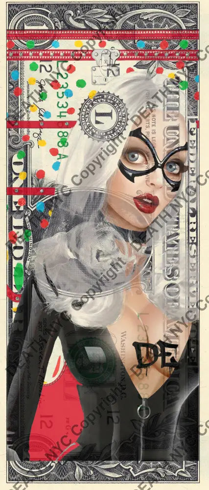 Auction USD $1 Original artwork 220623$17 cat - Art Print