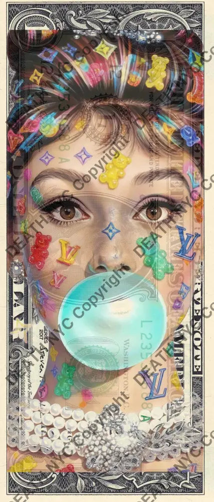 Auction USD $1 Original artwork 240826$4 audrey - Art Print