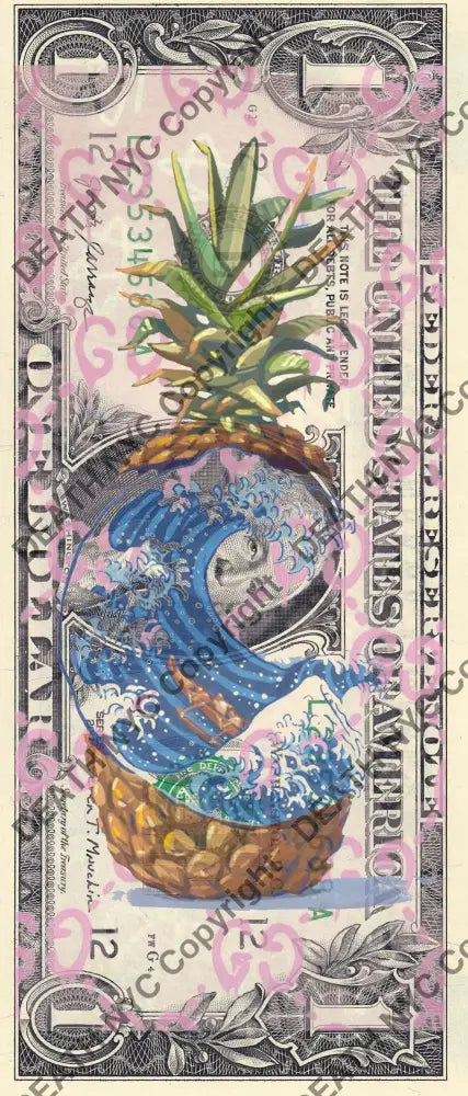 Auction USD $1 Original artwork 241024$13 pineapple - Art Print